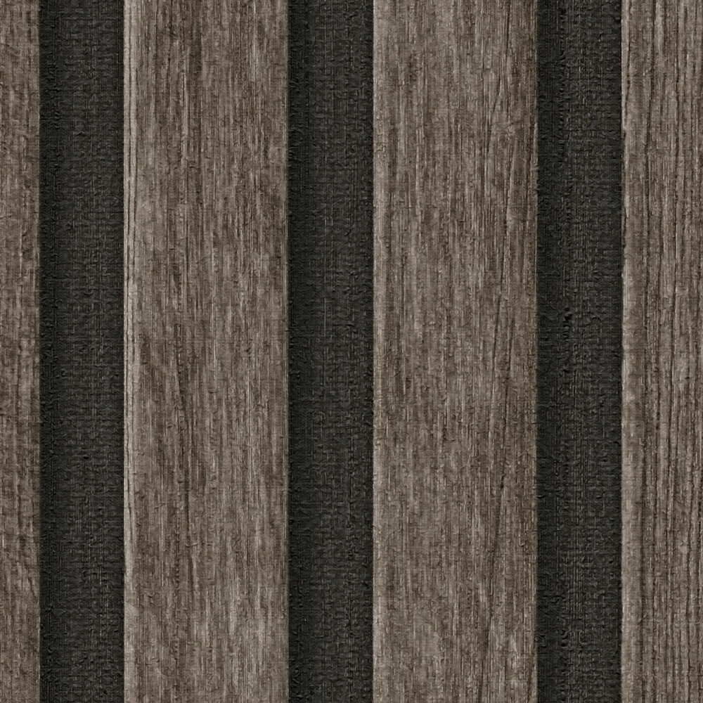             Holzpaneel Tapete mit feiner Struktur – Braun
        