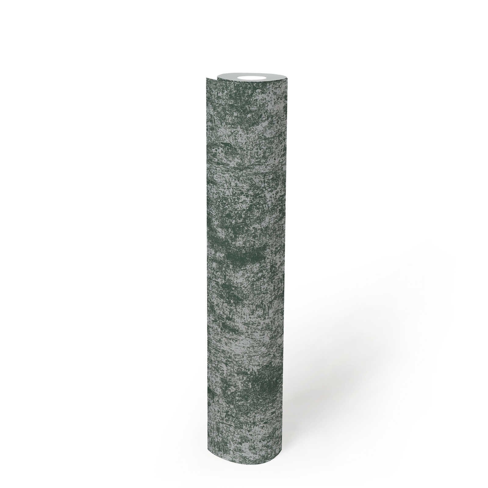             Tapete in Metalloptik mit Glanzeffekt glatt – Grün, Silber
        