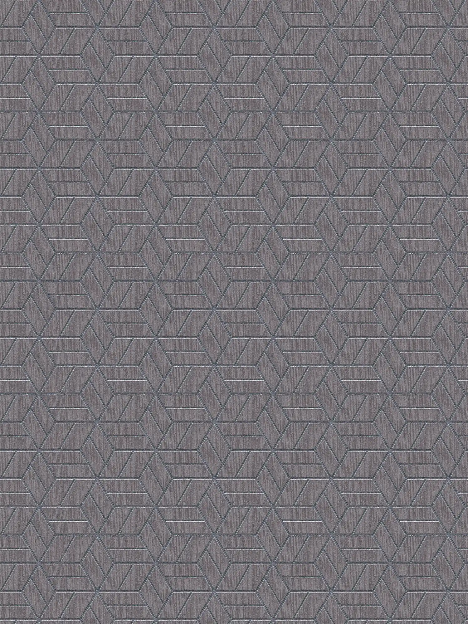 Tapete geometrisches Muster & Glitzer-Effekt – Grau, Silber
