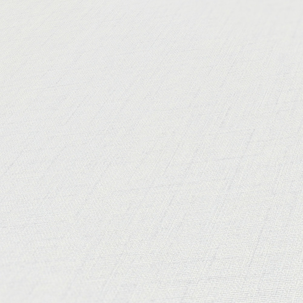             Leinenoptik Vliestapete mit Strukturmuster – Grau, Weiß
        