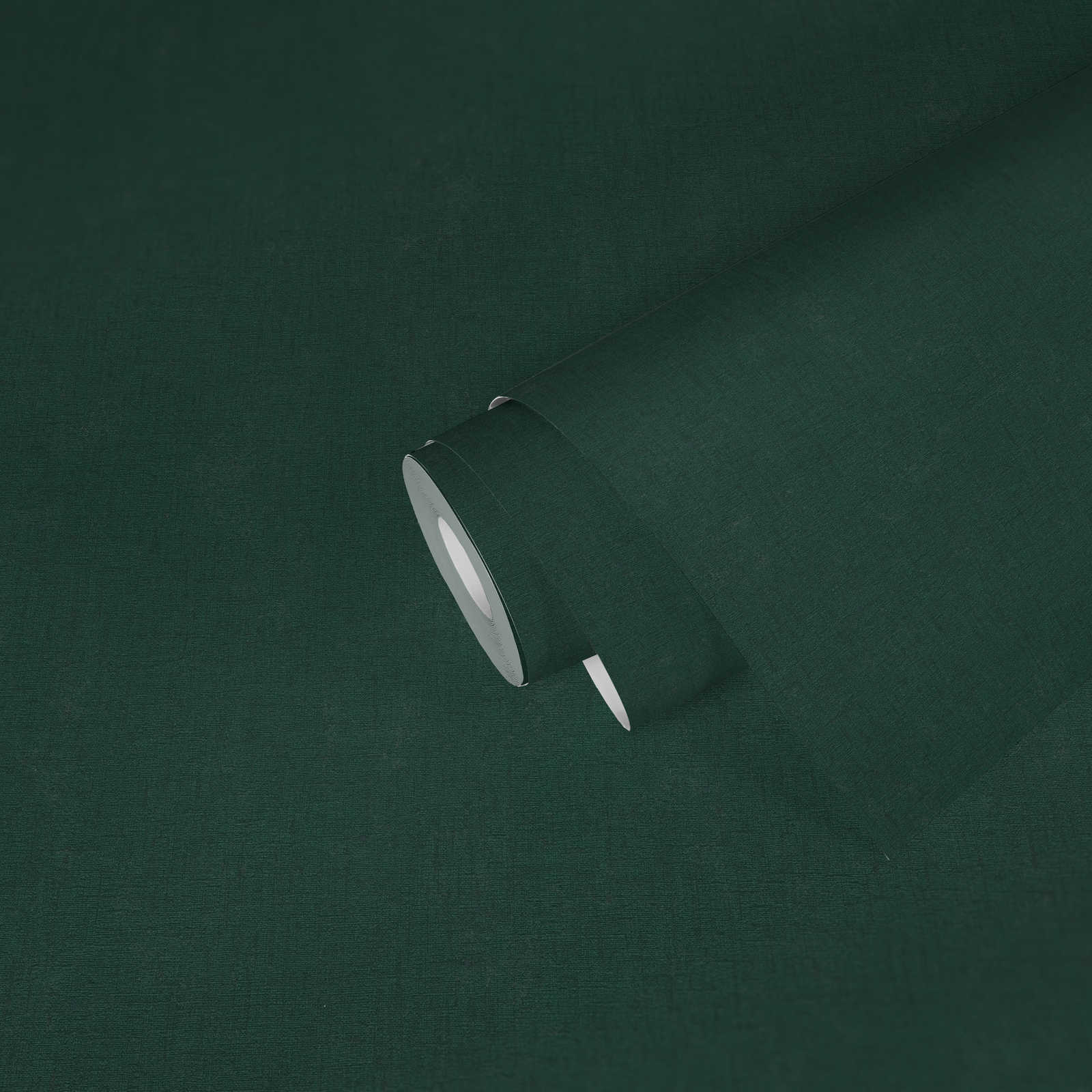            Einfarbige Vliestapete mit leichter Struktur – Grün, Dunkelgrün
        