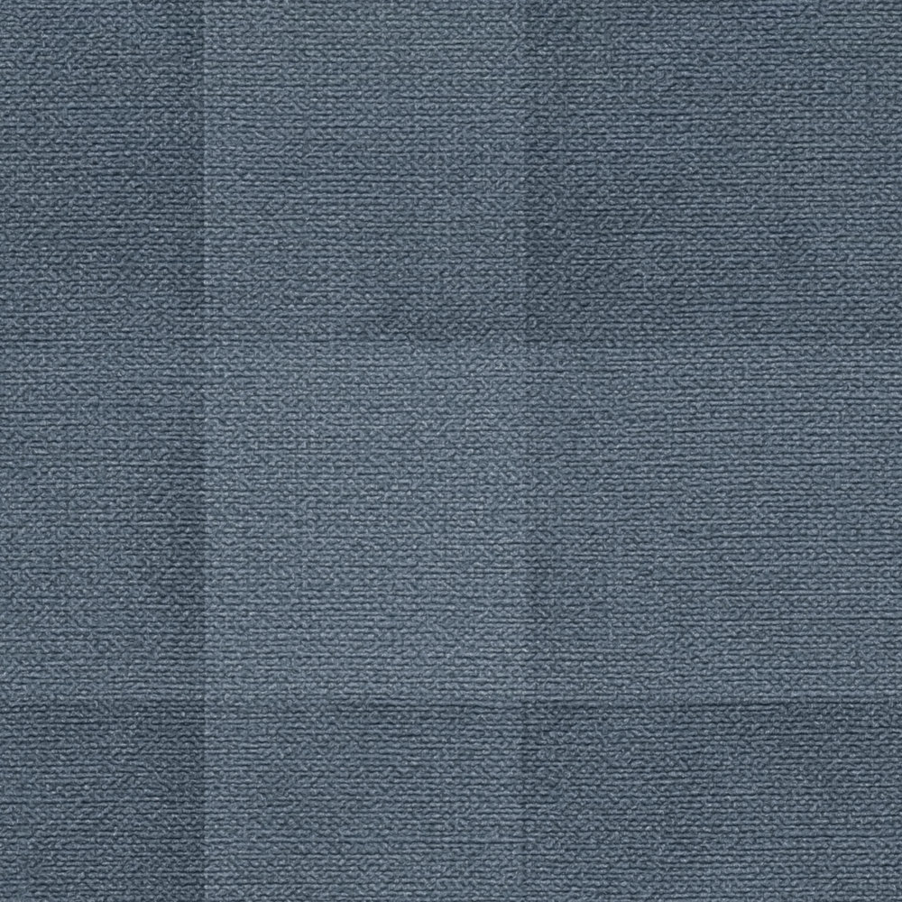             PVC-freie Tapete mit grafischem Karomuster – Blau
        