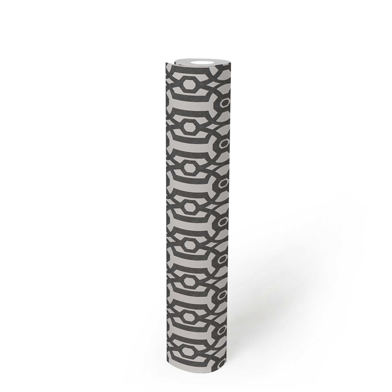             Vliestapete mit Grafik-Muster modern – Schwarz, Weiß
        