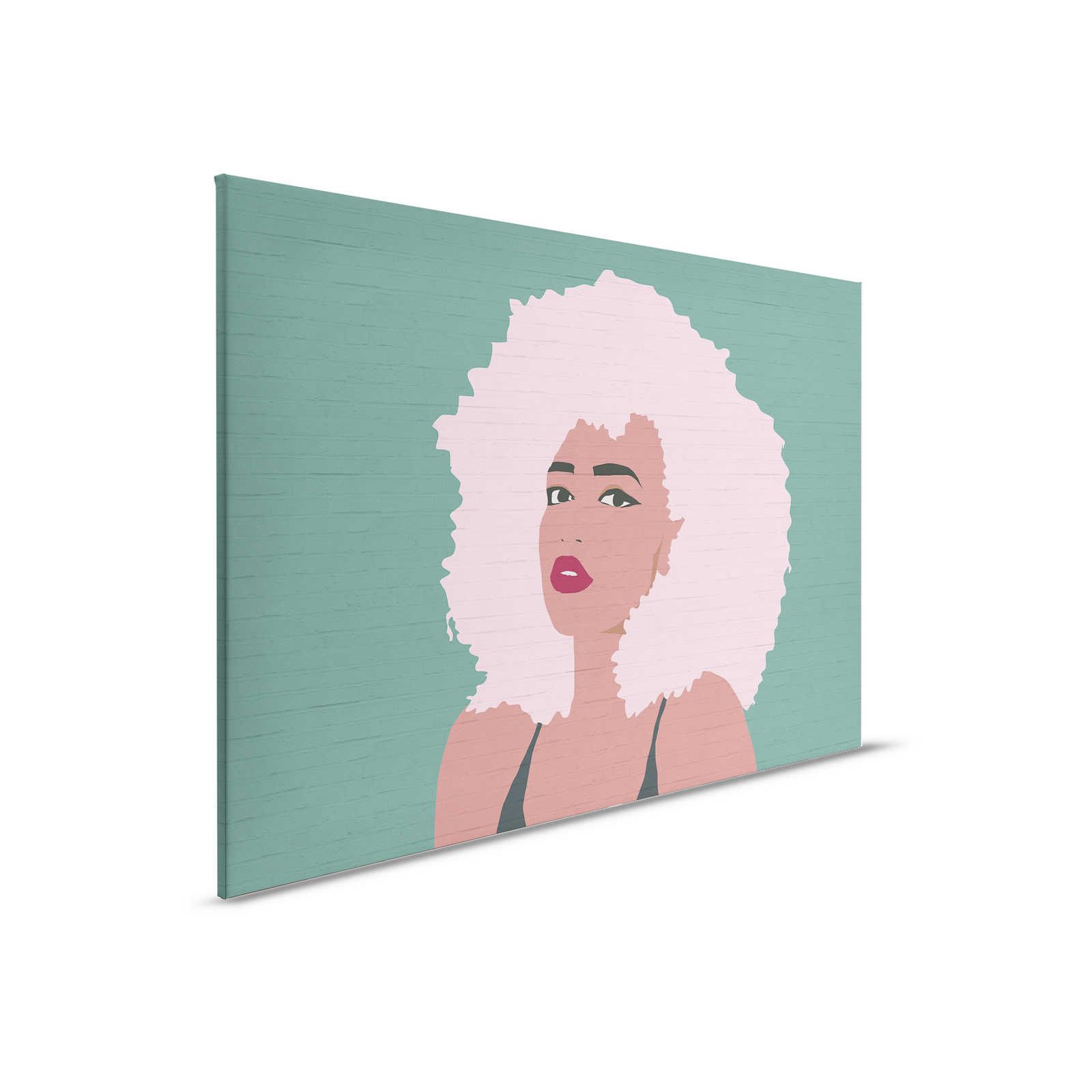         Frauen Leinwandbild Whitney im Colour Block Stil – 0,90 m x 0,60 m
    