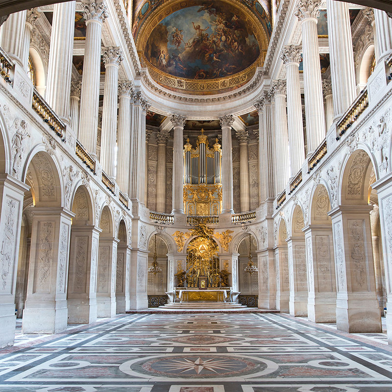         Barock Fototapete Schloss Versailles Saal – Premium Glattvlies
    