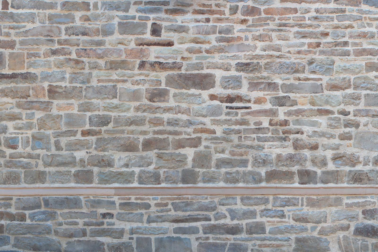             Leinwandbild Mauerwerk Hellgrau mit Naturstein Design – 0,90 m x 0,60 m
        