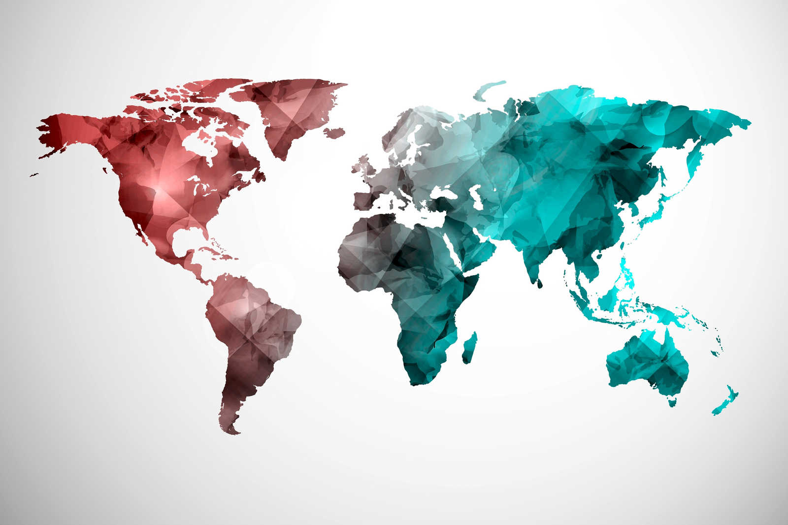             Leinwand mit Weltkarte aus grafischen Elementen | WorldGrafic 2 – 0,90 m x 0,60 m
        