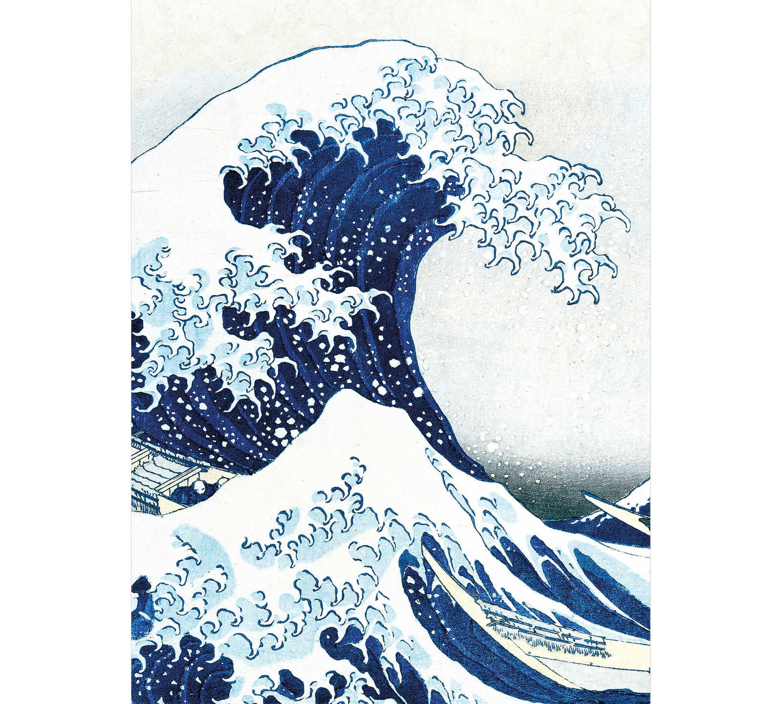         Fototapete schmal Welle gezeichnet in blau – Blau, Weiß
    