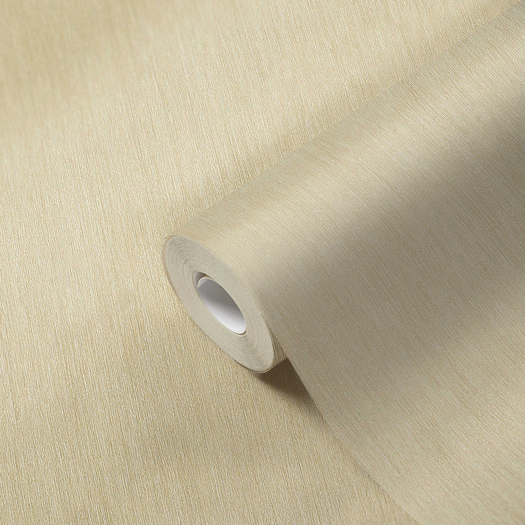             Helle Premium Tapete meliert mit Textilstruktur – Creme
        