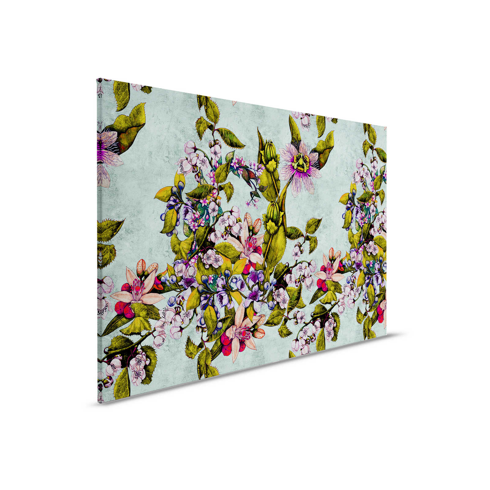 Tropical Passion 2 - Leinwandbild mit Blüten und Knospen – 0,90 m x 0,60 m
