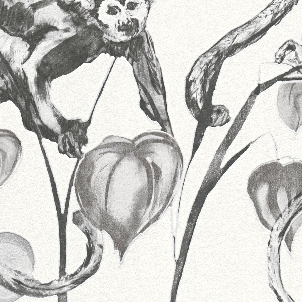             MICHALSKY Vliestapete Schwarz-Weiß Affen Muster
        