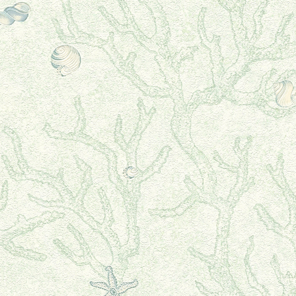             VERSACE Vliestapete Korallen & Seestern Muster – Grün
        