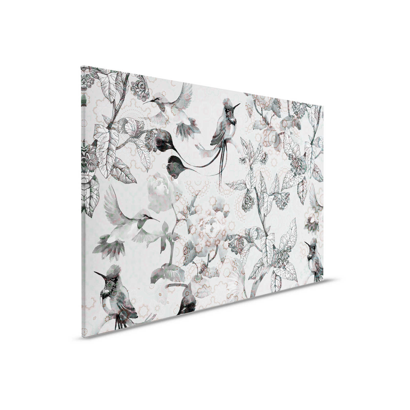         Leinwandbild Natur Design im Collage Stil | exotic mosaic 4 – 0,90 m x 0,60 m
    