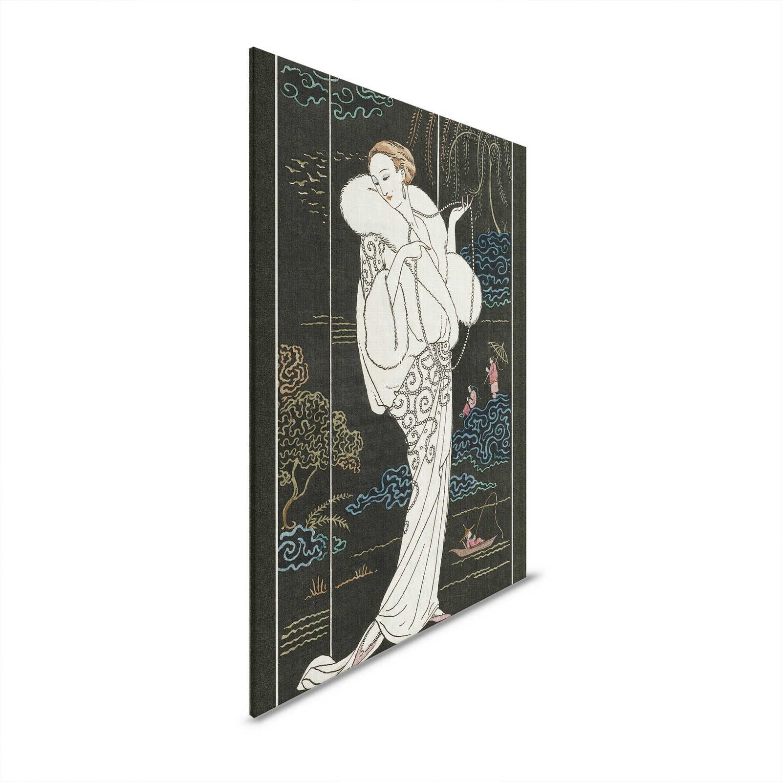         Adlon 3 - Leinwandbild Dame im Pelz Asian Design – 0,60 m x 0,90 m
    