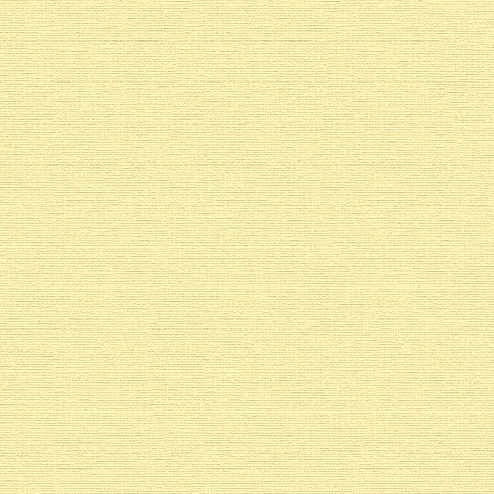             Pastell Tapete Gelb unifarben mit Textilstruktur
        