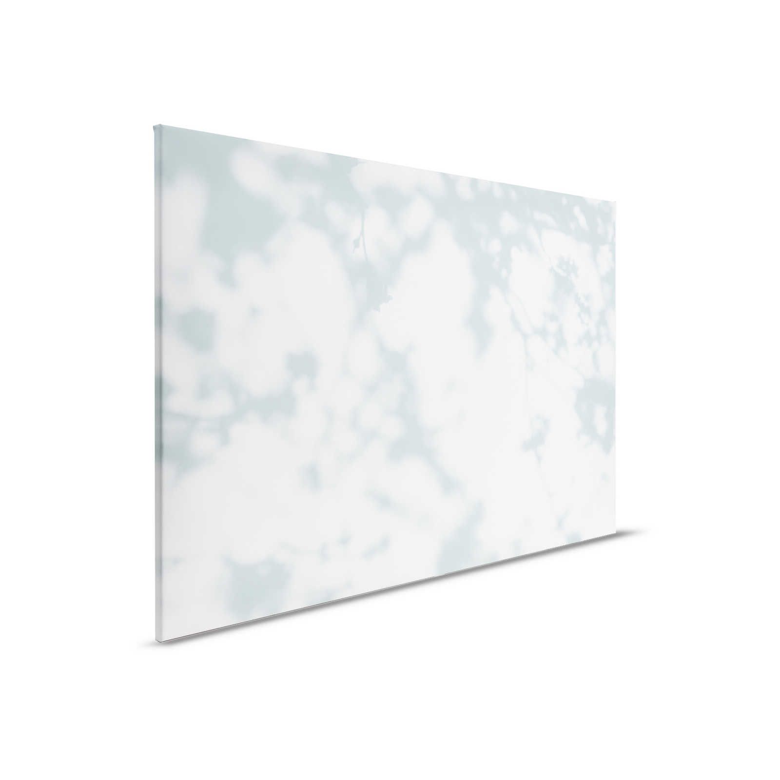Light Room 2 - Leinwandbild Natur Schatten in Blaugrün & Weiß – 0,90 m x 0,60 m

