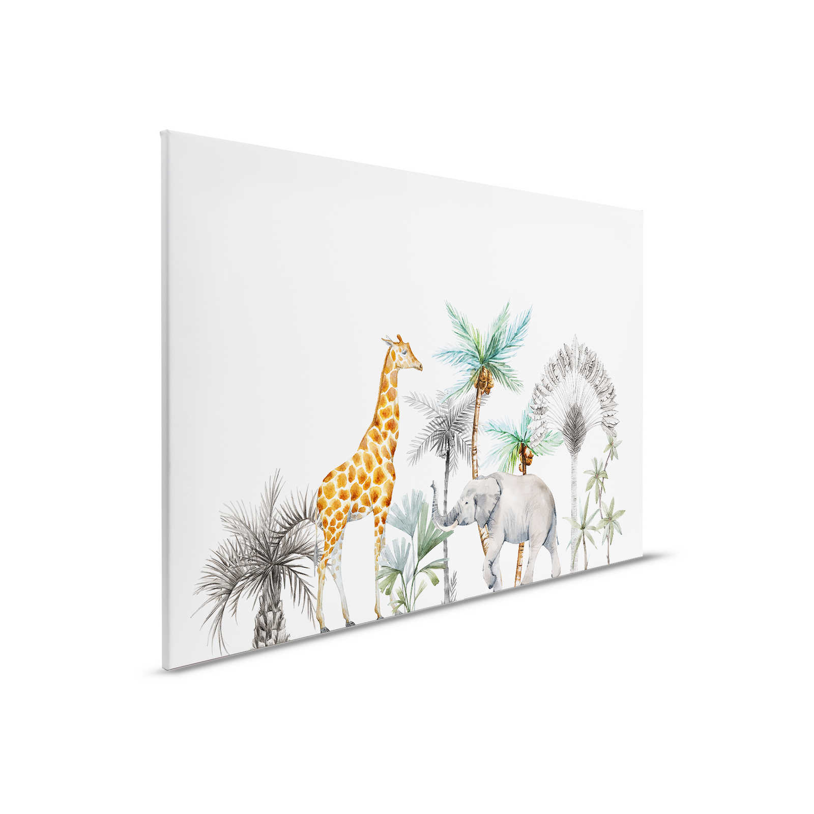         Leinwandbild für das Kinderzimmer mit Tieren und Bäumen – 0,90 m x 0,60 m
    