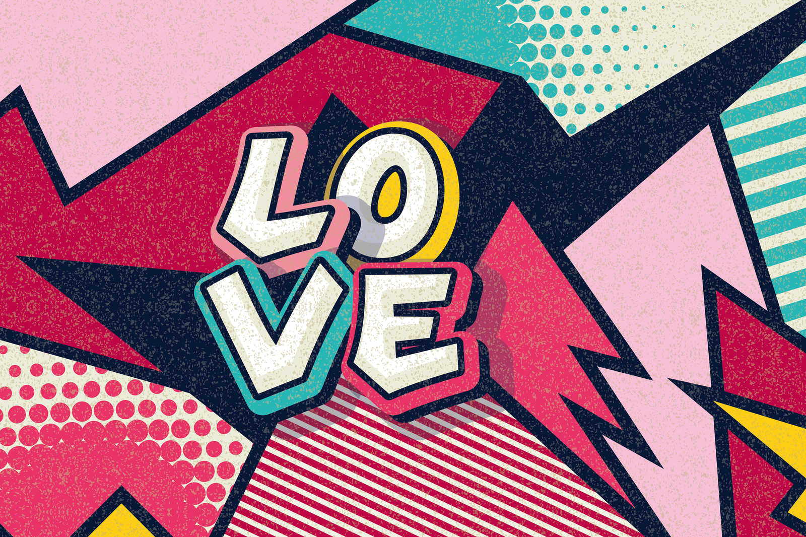             Leinwandbild in Comic Style Pop Up Love – 0,90 m x 0,60 m
        