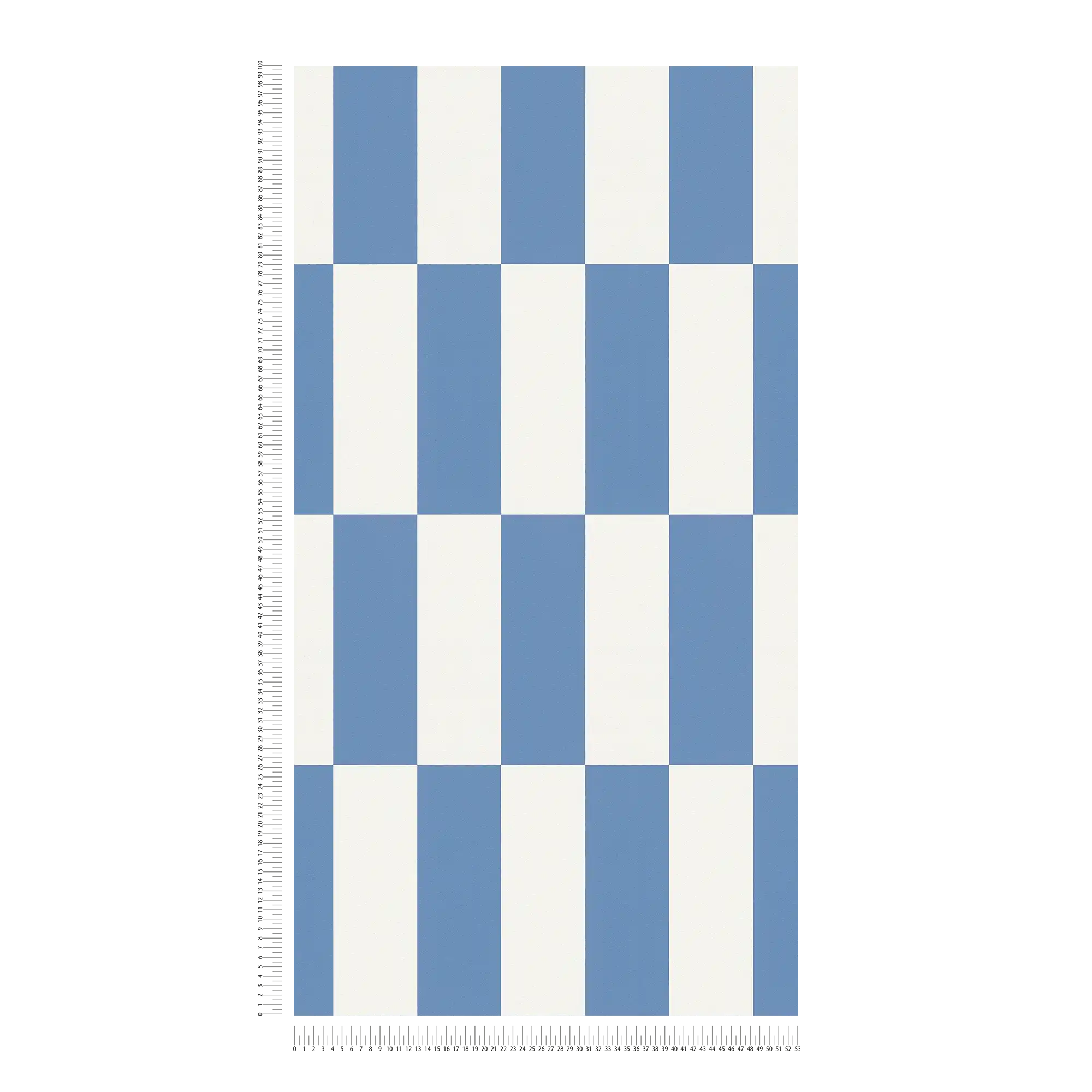             Vliestapete mit grafischen Viereck-Muster – Blau, Weiß
        