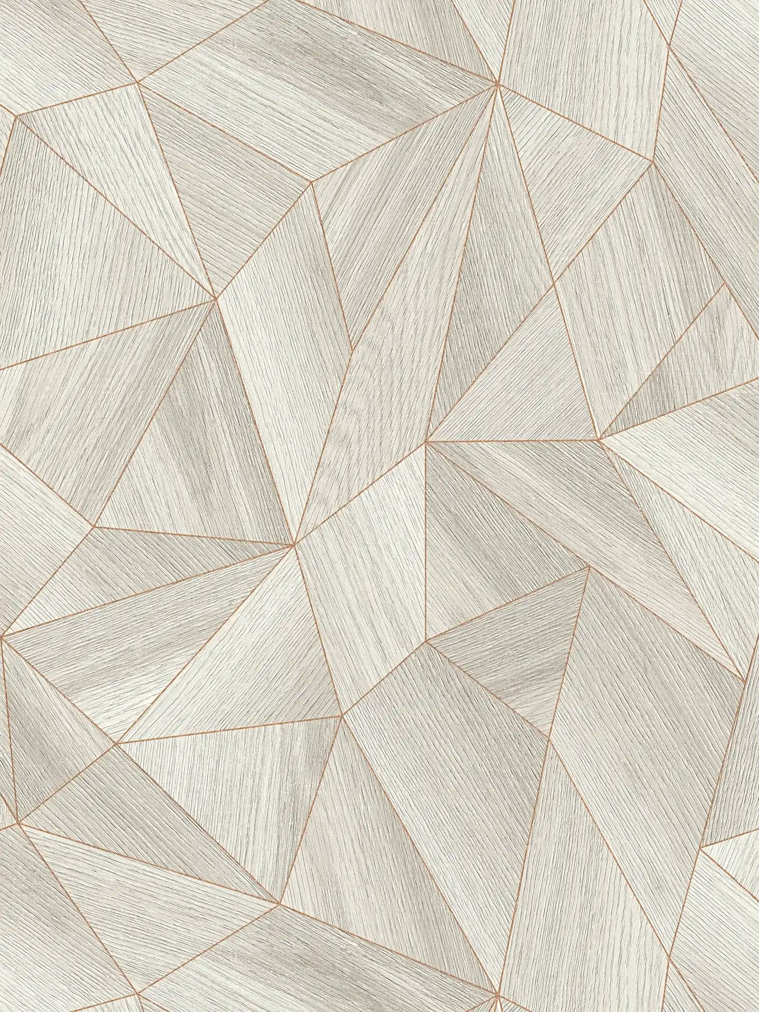 Holzoptik Tapete modernes Design & Metallic-Effekt – Grau, Gold
