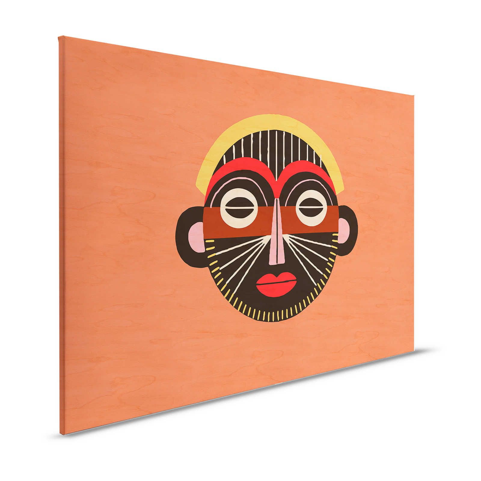 Overseas 2 - Ethno Leinwandbild Maske im Tribal Design – 1,20 m x 0,80 m
