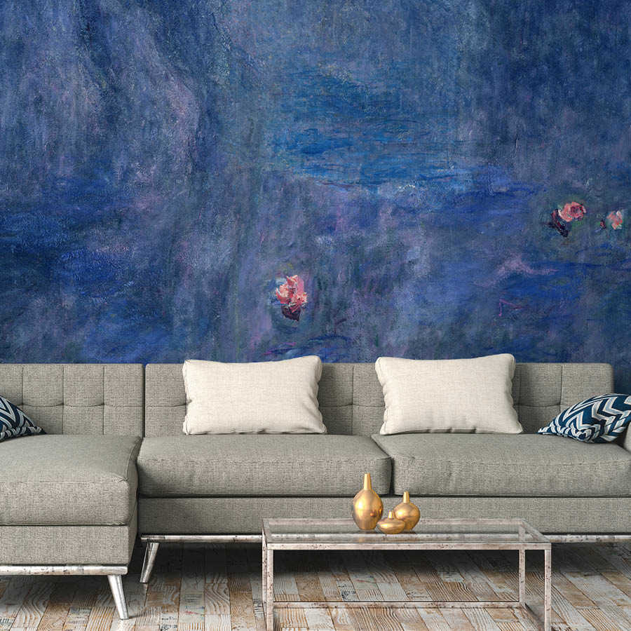 Fototapete "Seerosen: Reflexion der Bäume" von Claude Monet
