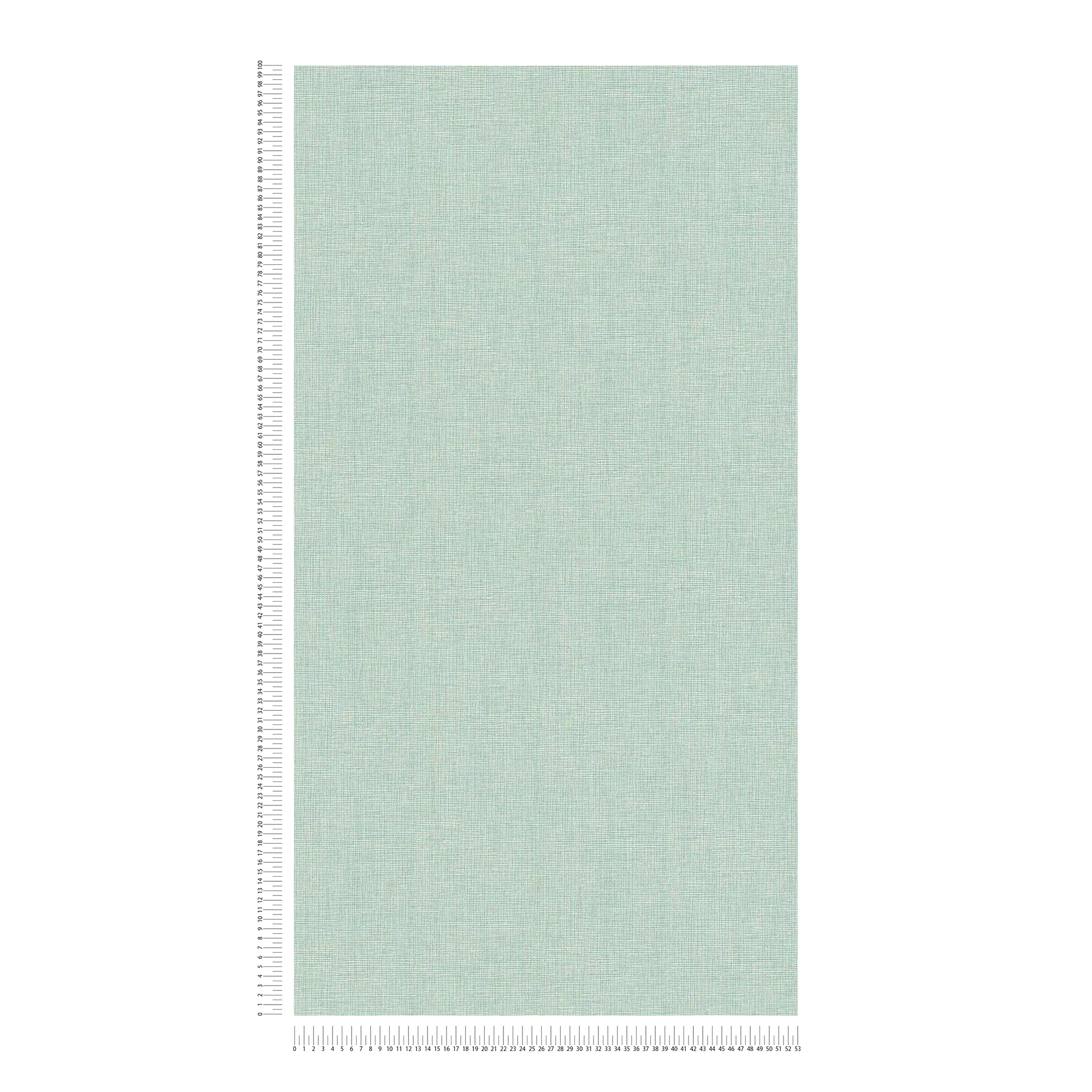             Hellgrüne Tapete Textil Optik mit goldenen Details – Blau, Grau, Silber
        