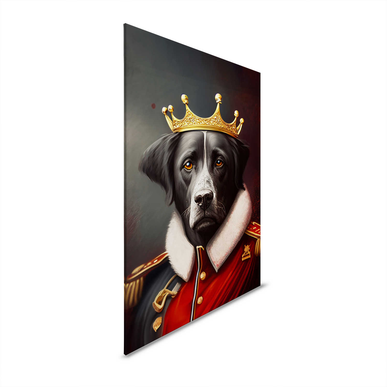 KI-Leinwandbild »Royal Dog« – 80 cm x 120 cm
