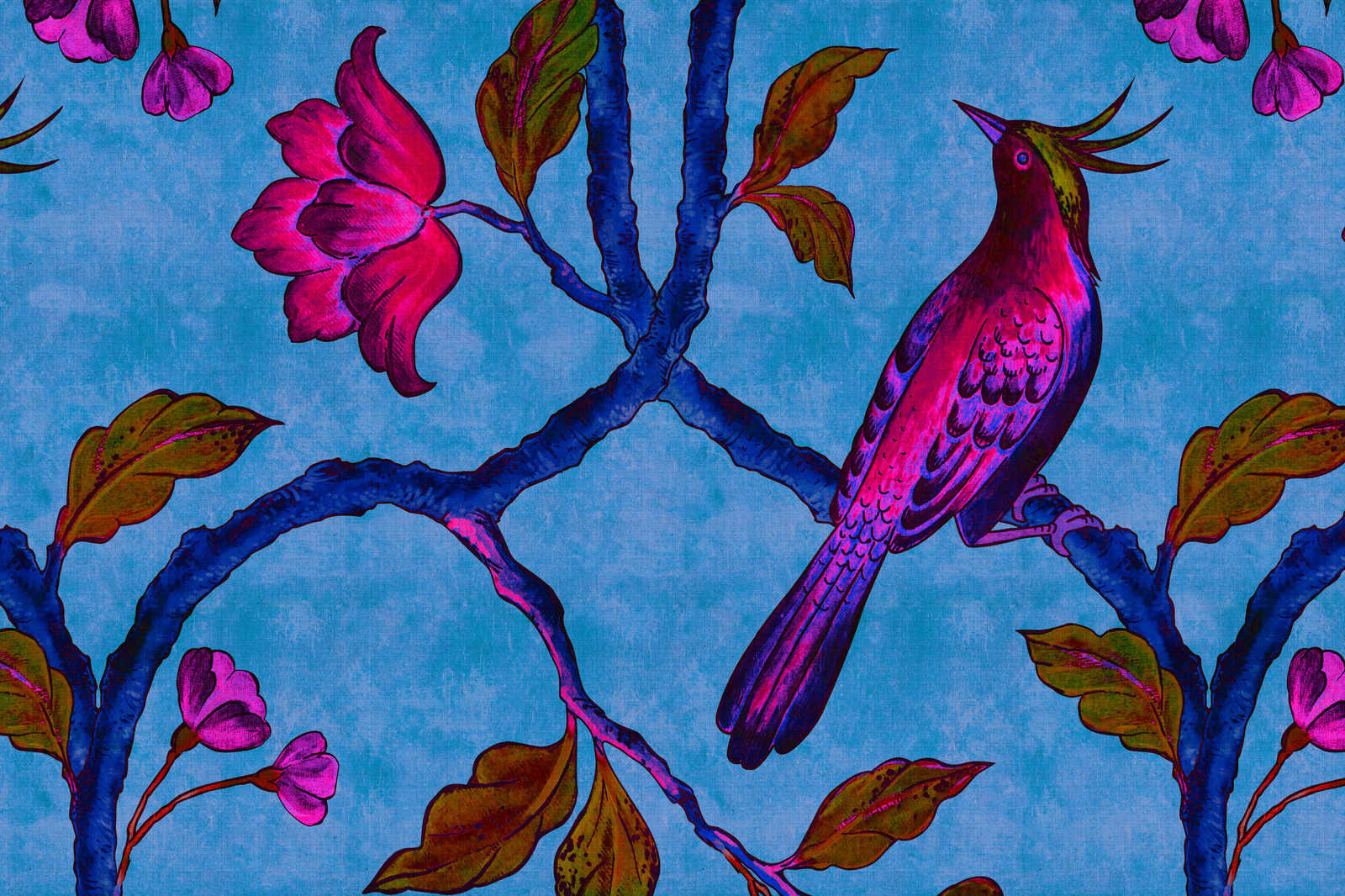             Bird Of Paradis 1 - Leinwandbild in naturleinen Struktur mit Paradiesvogel – 0,90 m x 0,60 m
        