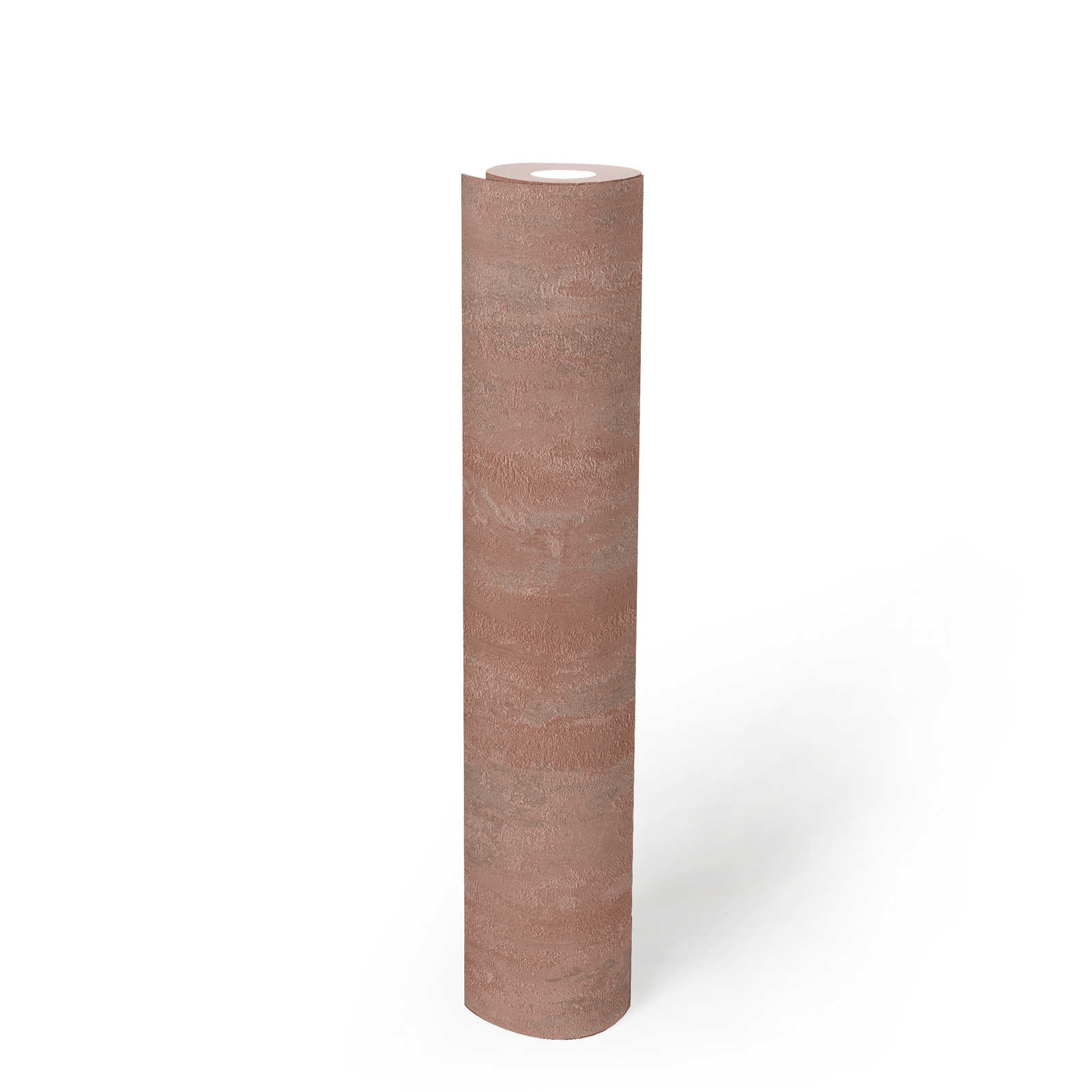             Tapete Industrial Stil mit Struktureffekt – Metallic, Rosa
        