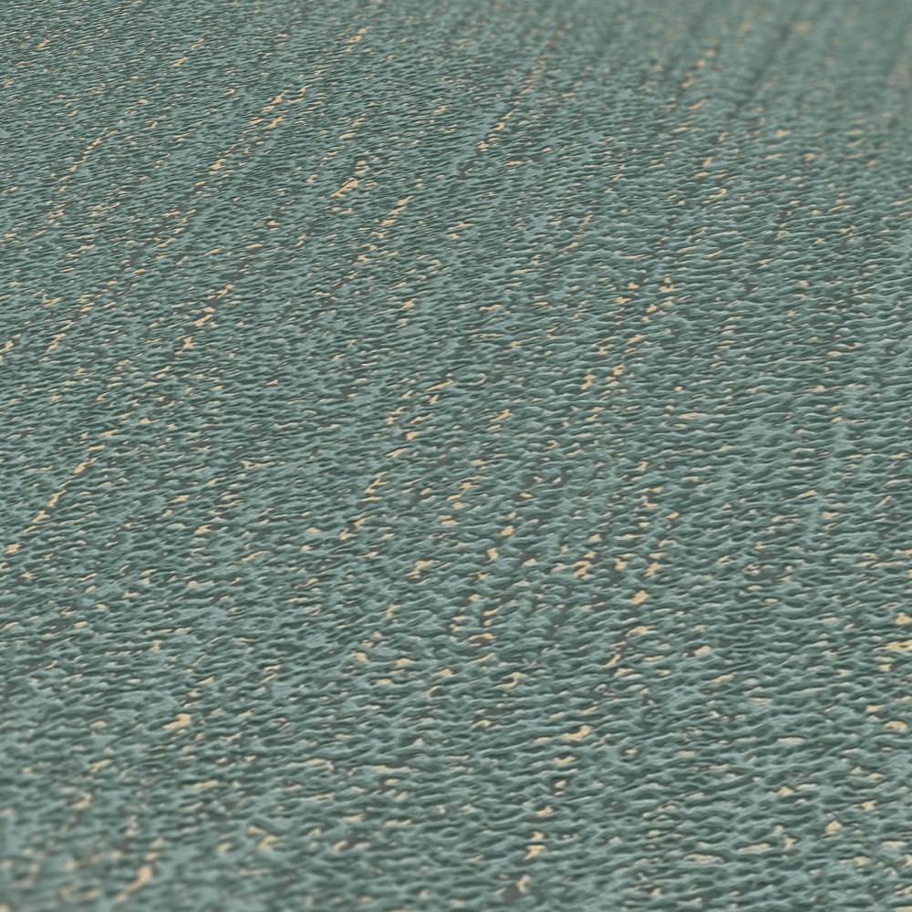             Strukturierte Tapete Gewebeoptik leicht glänzend – Grün, Gold
        