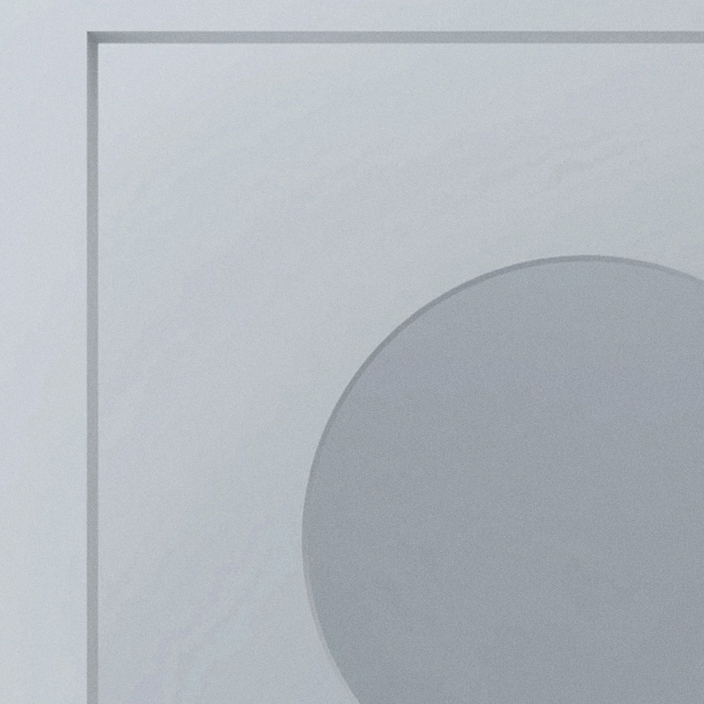             Behind the Wall 1 – 3D Fototapete Stahlgrau mit minimalistischem Design
        