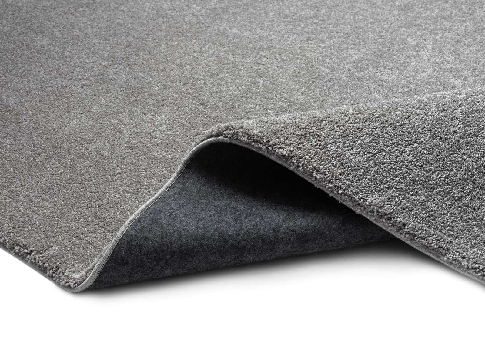             Flauschiger Kurzflor Teppich in Grau – 170 x 120 cm
        