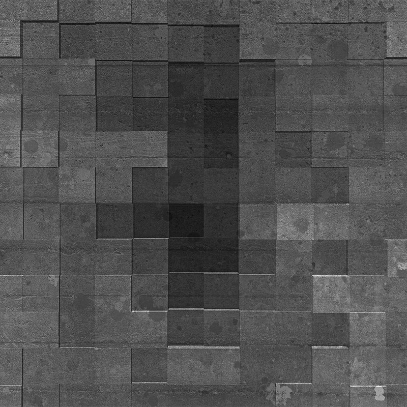         Fototapete dunkelgrau mit Betonoptik & 3D-Effekt – Grau, Schwarz
    