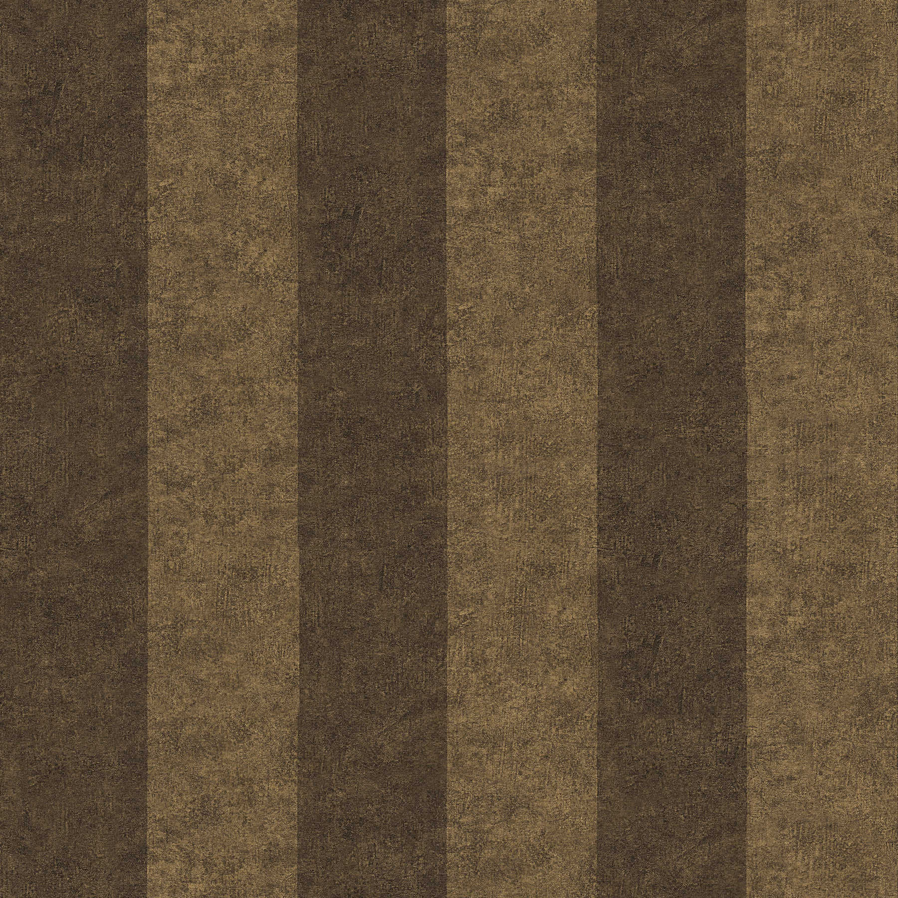Dunkle Streifen Tapete mit Farbschraffur – Braun, Metallic
