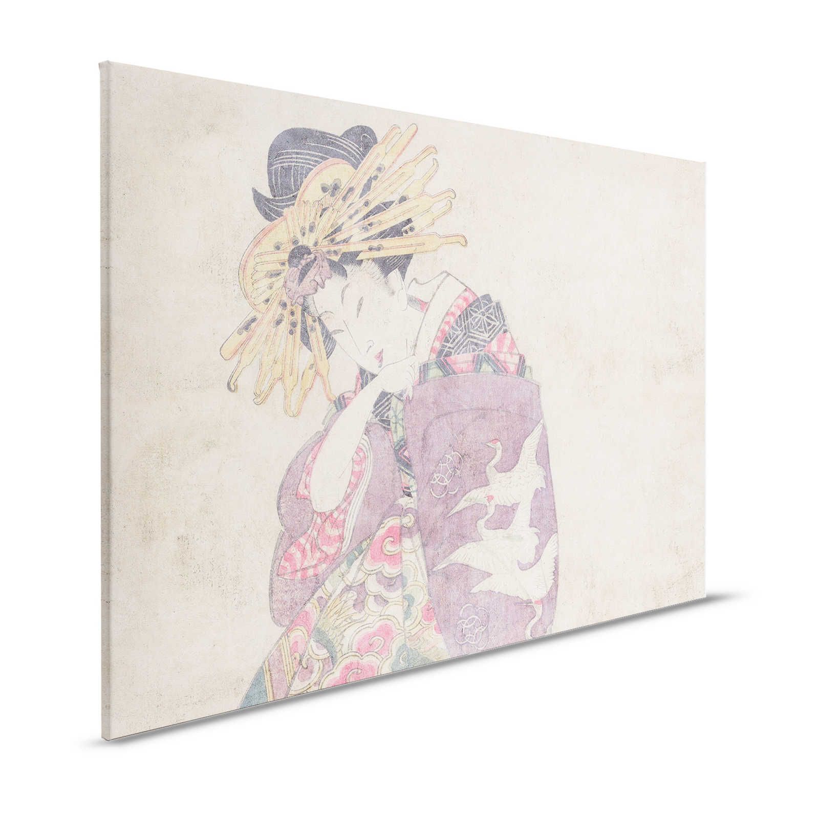 Osaka 1 - Kunstdruck Leinwandbild Asian Dekor im Vintage Stil – 1,20 m x 0,80 m
