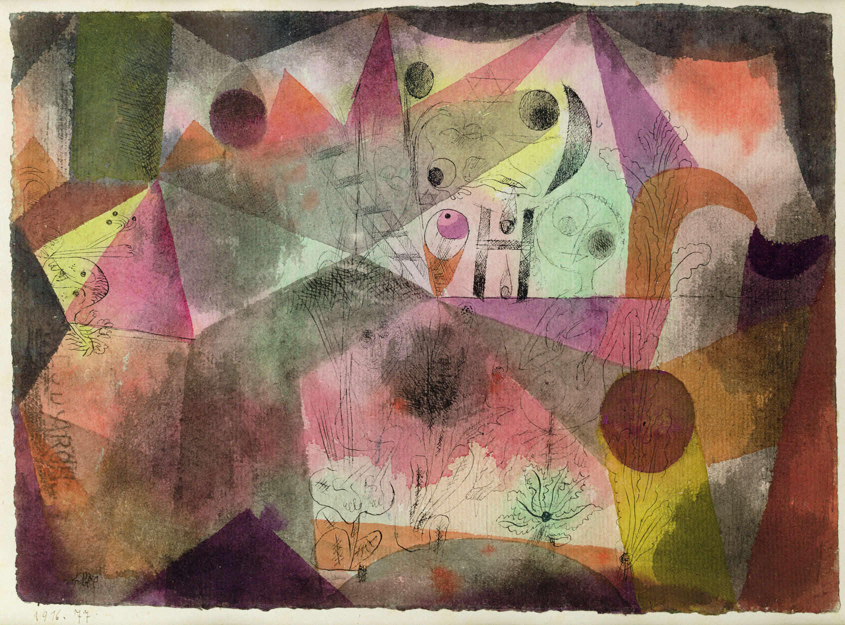             Fototapete "Mit dem H" von Paul Klee
        