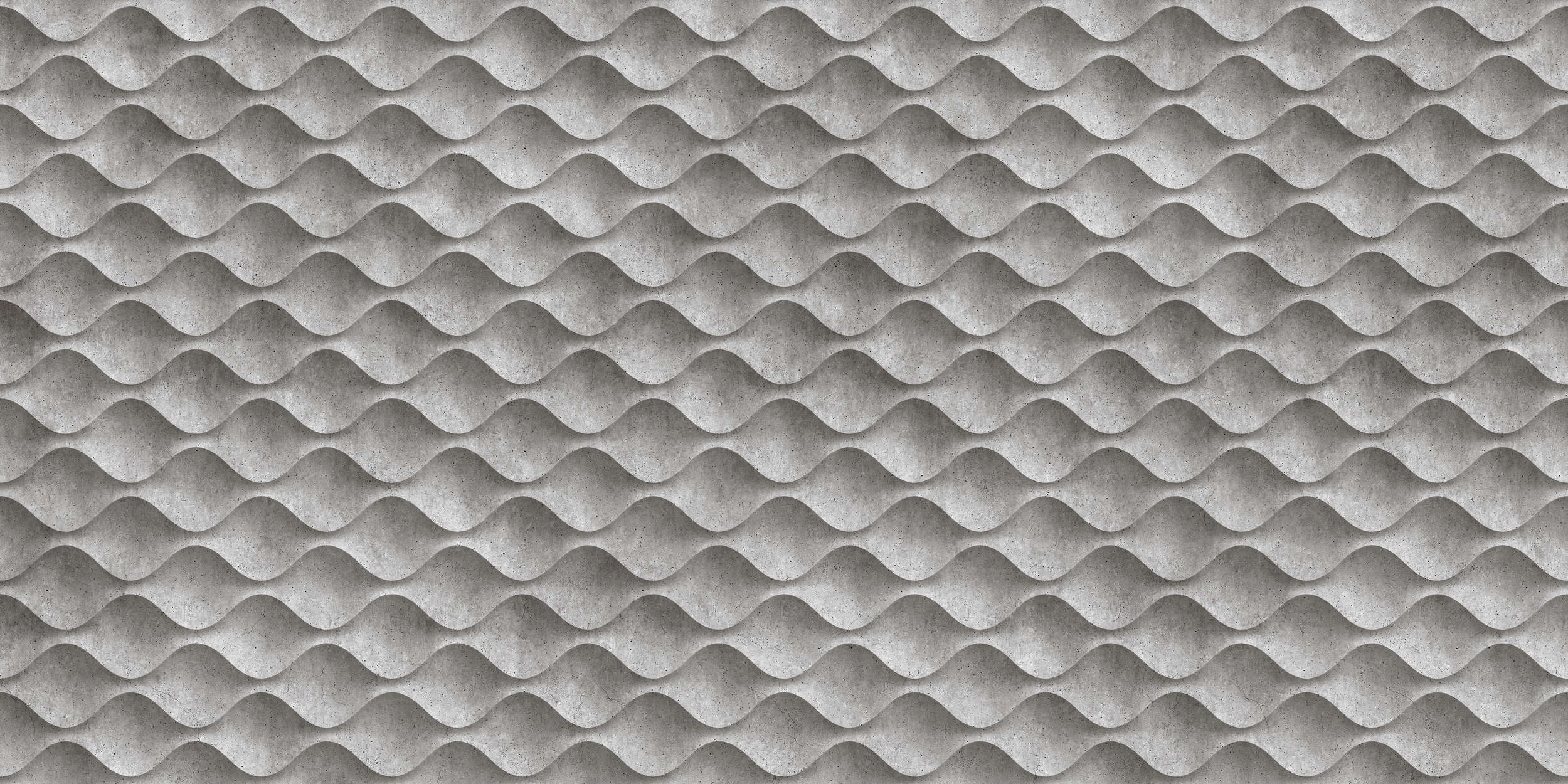             Concrete 1 - Coole 3D Beton-Wellen Fototapete – Grau, Schwarz | Struktur Vlies
        