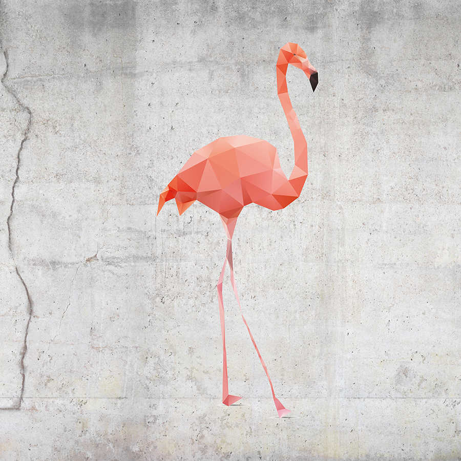 Grafik Fototapete Flamingo Motiv auf Perlmutt Glattvlies
