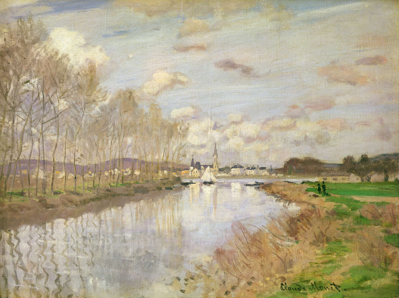             Fototapete "Die Yacht bei Argenteuil" von Claude Monet
        
