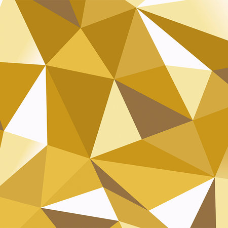 Fototapete im 3D-Look – Polygon Artwork Gold Kristalle
