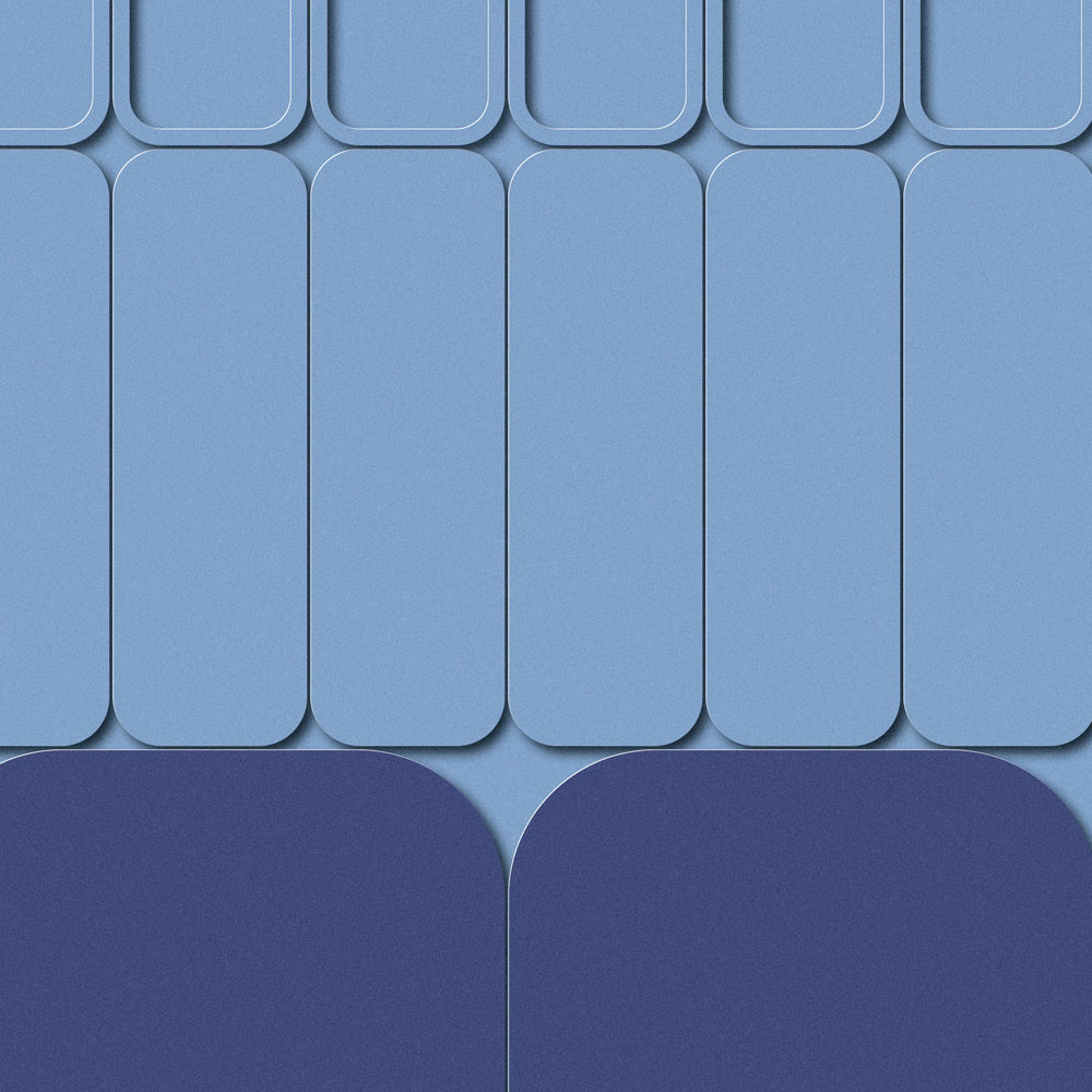             Metro 1 – Grafik Fototapete Blau mit Ton-in-Ton Muster
        
