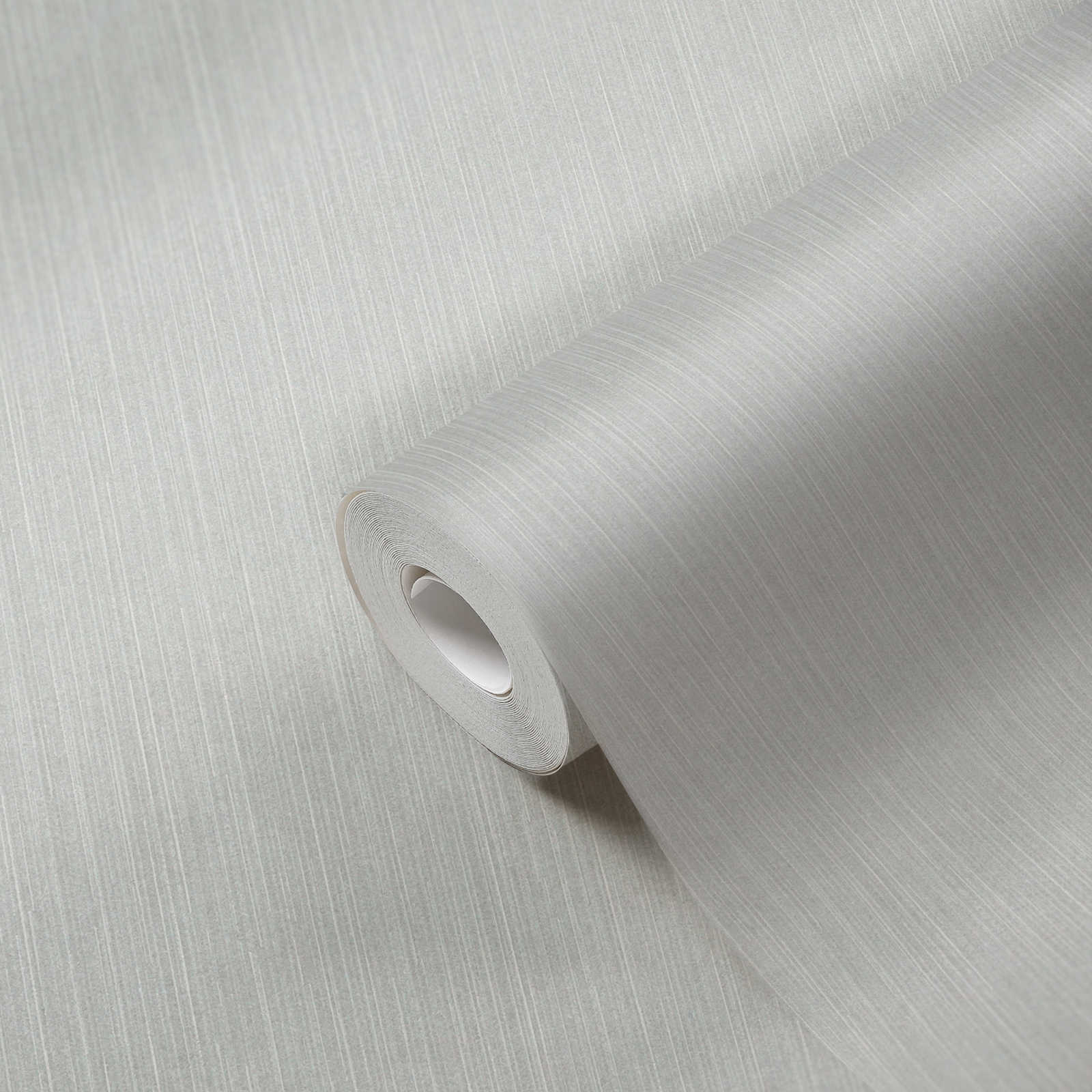             Linierte Tapete Silbergrau mit Glanzeffekt – Grau
        