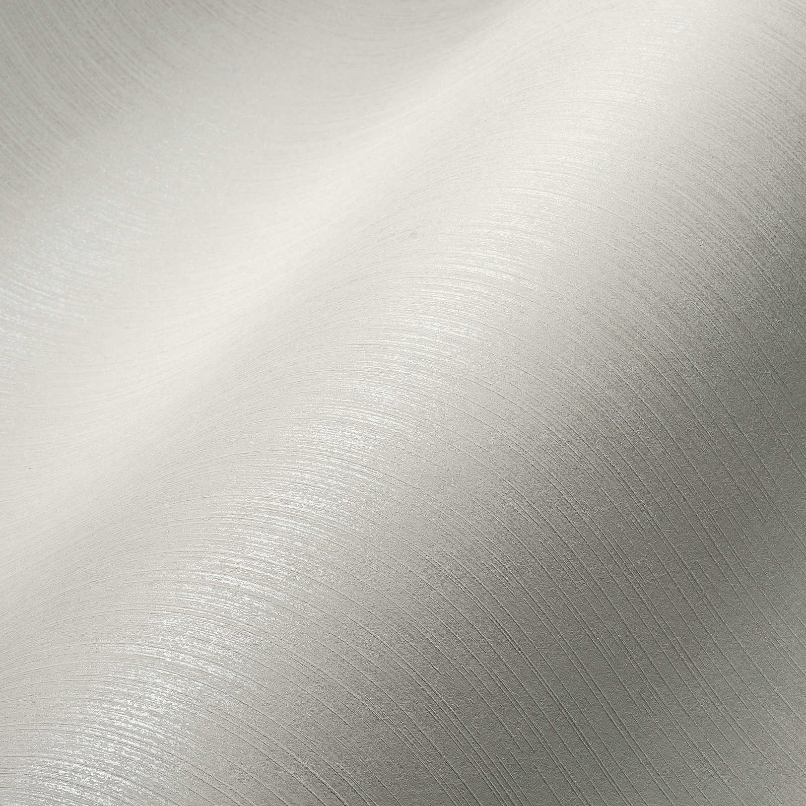             Weiße Vliestapete mit Glitzereffekt & Liniendesign – Weiß, Grau
        