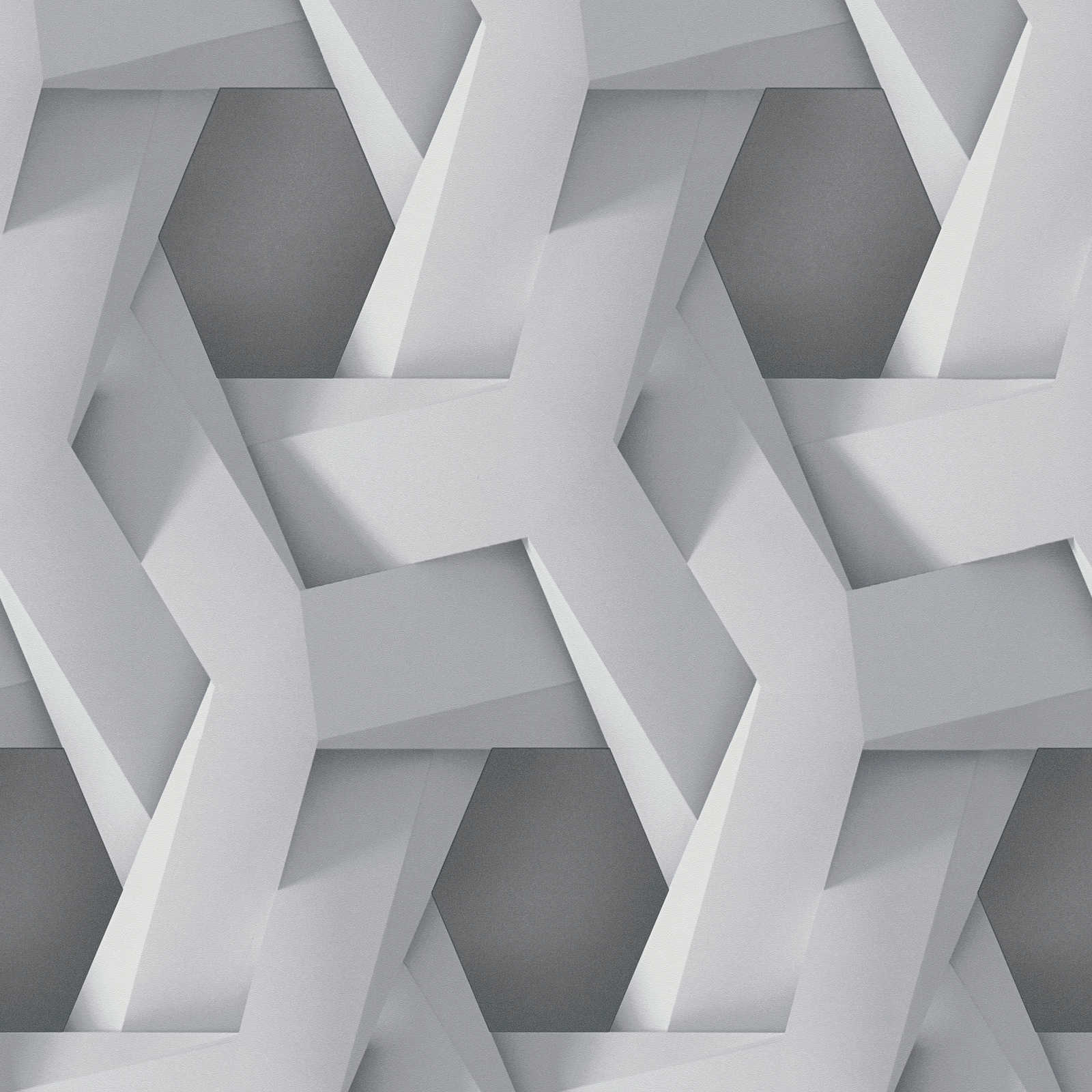         3D Tapete graues Grafik-Muster mit Betonoptik – Grau
    