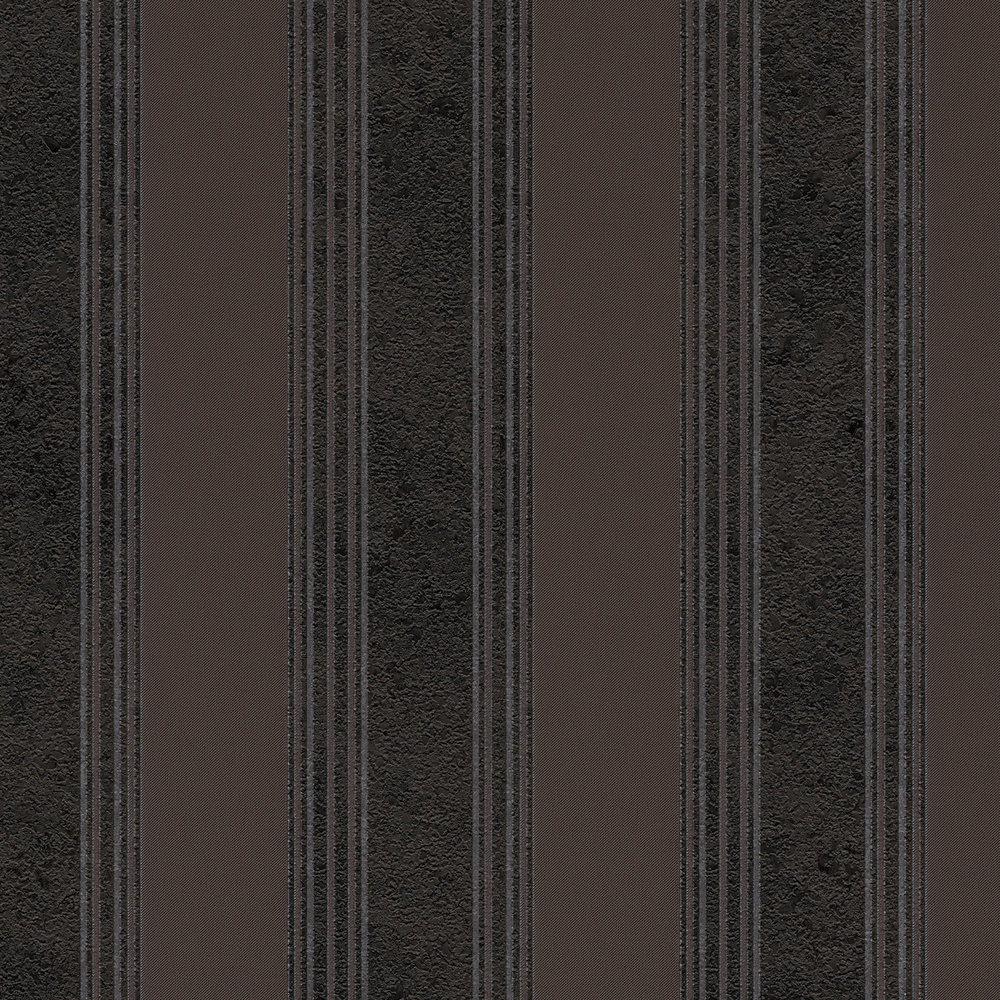             Dunkle Tapete Streifen Muster mit Struktureffekt – Braun
        