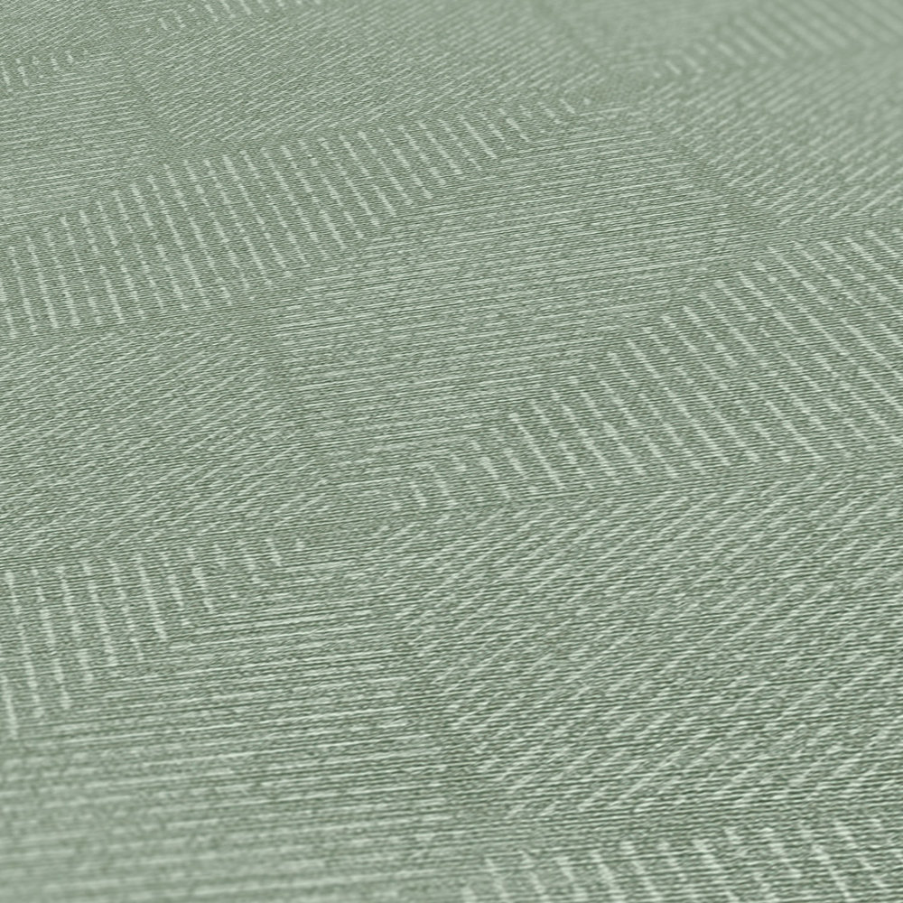             Vliestapete im floralen Muster – Grün, Weiß
        