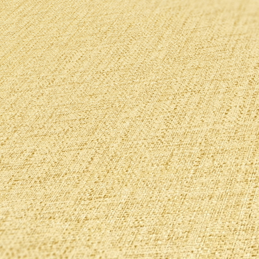             Textiloptik Tapete meliert mit Struktur – Gelb
        