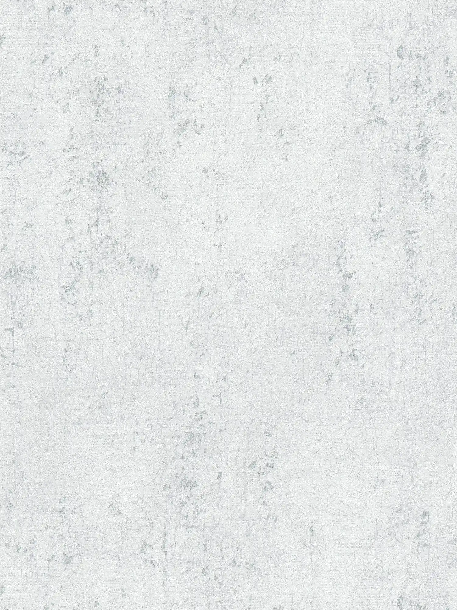 Putzoptik Tapete Hellgrau mit Silber Krakelee – Grau, Metallic, Weiß
