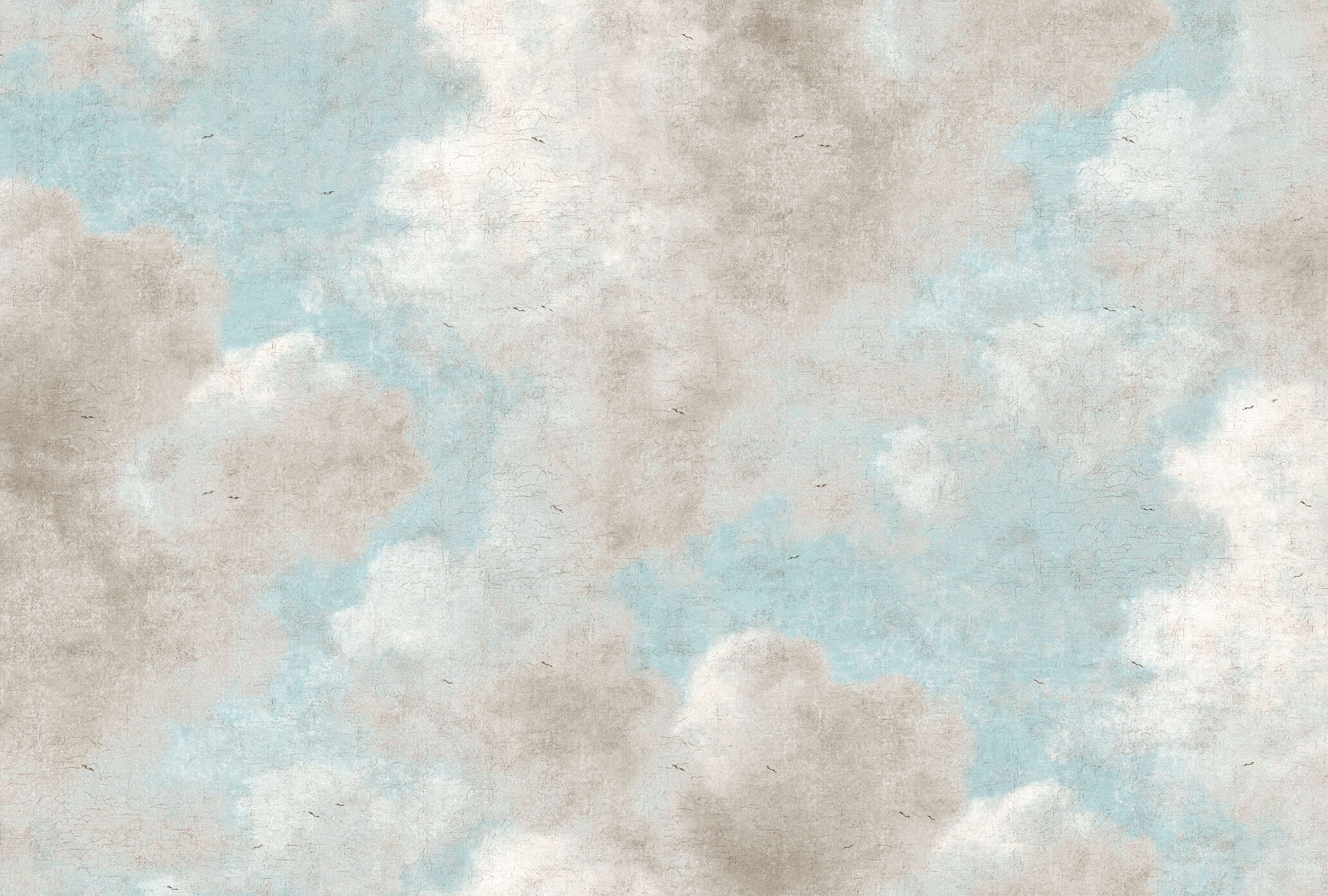             Fototapete Wolken, blauer Himmel im Ölgemälde Stil – Grau, Blau
        